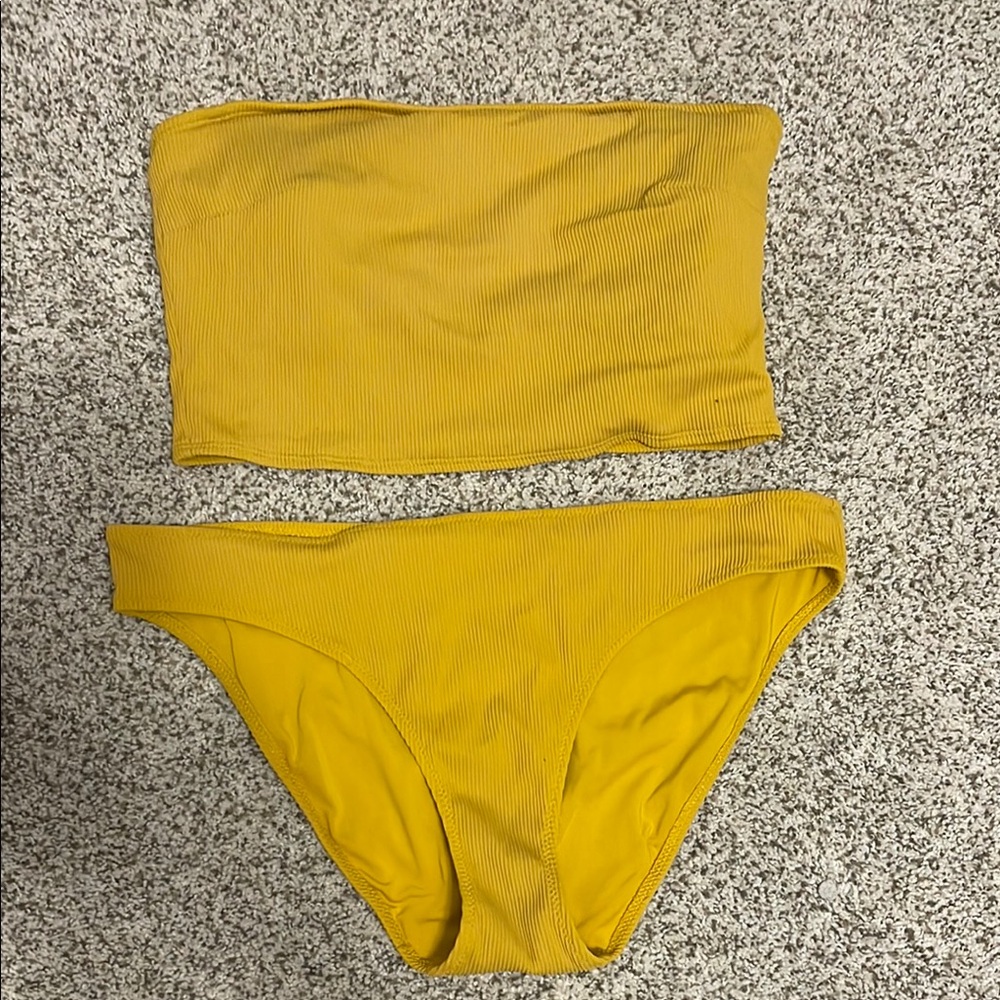 Yellow Bikini, women’s size M, bandeau top